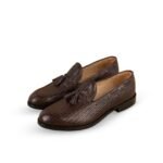 Patterned Leather Tassel Loafer