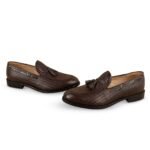 Patterned Leather Tassel Loafer