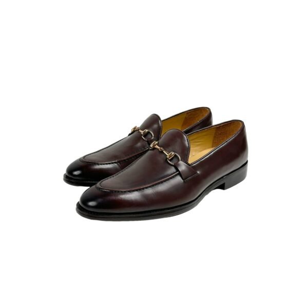 Leather Horse-Bit Loafers