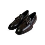 Square Toe Leather Tassel loafers