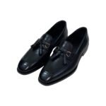 Square Toe Leather Tassel loafers