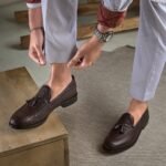 Patterned Leather Tassel Loafer