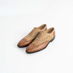 Dual Tone Brogue Wingtip Oxford