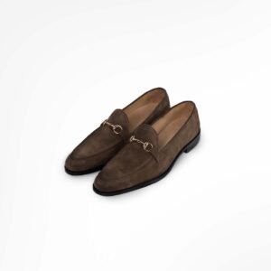 Suede Horse Bit Loafers