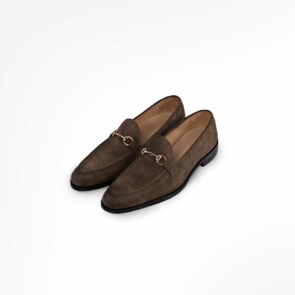 Suede Horse Bit Loafers