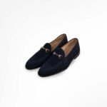 Suede Horse Bit Loafers
